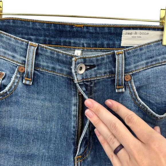 Rag & Bone Dre Low Rise Slim Boyfriend Crop Everyday Jeans *ALTERED* - Picture 5 of 10